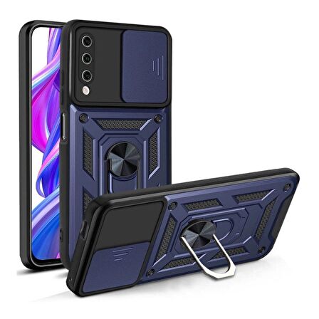 Smcase VİVO Y20s Kılıf Kamera Korumalı Yüzüklü Tank Pars Silikon