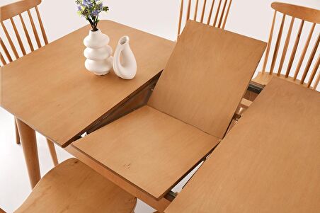 Yakut Kırlangıç Açılır Yemek Masa Sandalye Takımı 80x120