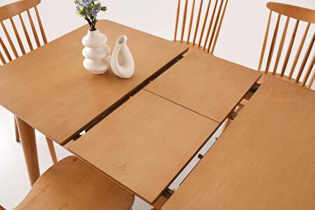 Yakut Kırlangıç Açılır Yemek Masa Sandalye Takımı 80x120