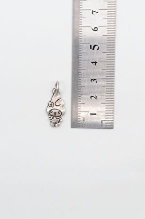 Sanrio My Melody Kolye - Sevimli PU Deri İp Zincirli Unisex Gümüş Kaplama - 60 cm