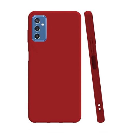 Smcase Samsung Galaxy M52 5G Kılıf Mat Biye Silikon  Tam Kapatan Ekran Koruyucu