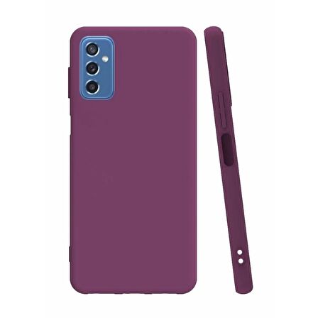 Smcase Samsung Galaxy M52 5G Kılıf Mat Biye Silikon  Tam Kapatan Ekran Koruyucu