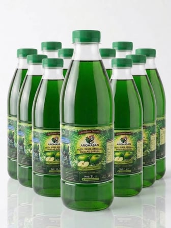 Yeşil Elma Aromalı Buzlaş Şurubu 1/5 Konsantre 12 Adet