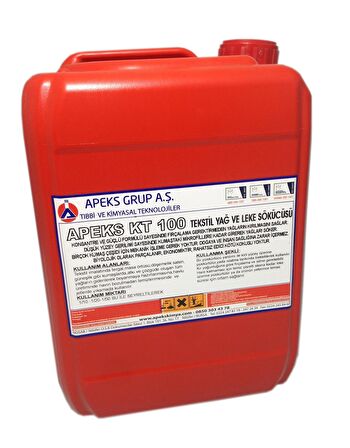 APEKS KT 100 Hassas Tekstil Ürünleri İçin Özel Yağ ve Leke Sökücü - 5 Kg
