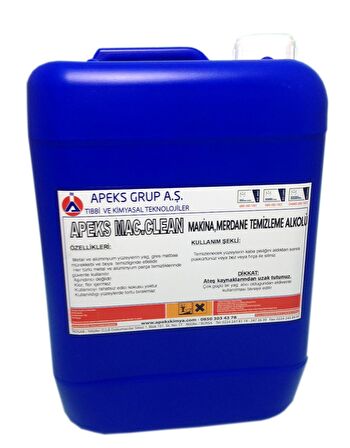 APEKS MAC. CLEAN Makina, Merdane Temizleme Alkolü - 5 Kg