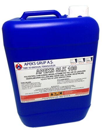 APEKS SLK 100 Hassas Polyester Kumaş Temizleme Solventi - 5 Kg