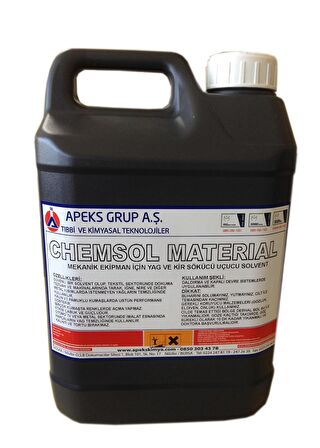 CHEMSOL MATERIAL Mekanik Ekipman İçin Yağ ve Kir Sökücü - 5 Kg