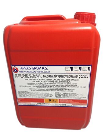 DEGRASOL Daldırma Tip Vernik ve Kaplama Çözücü - 5 Kg