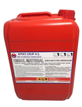EMSOL MATERIAL Mobilya, Ahşap ve Tutkal Temizleme Solventi - 5 Lt