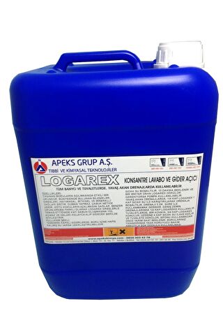 LOGAREX Konsantre Asitsiz Lavabo ve Gider Açıcı - 15 Kg