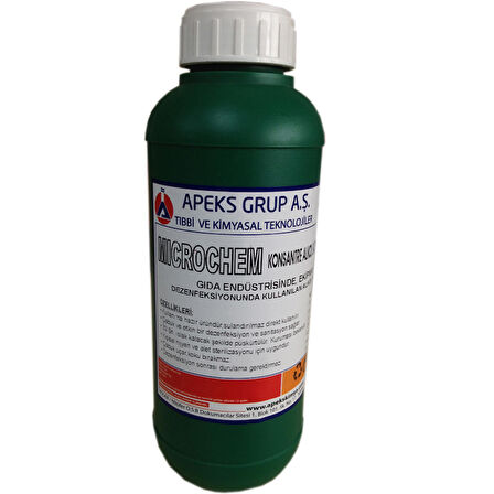 MICRO CHEM Konsantre Alkol Bazlı Yüzey Hijyen Sağlayıcı - 1 Lt