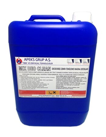 MIX DEO CLEAN Konsantre Hoş Kokulu Zemin Temizleme Makina Deterjanı - 10 Kg
