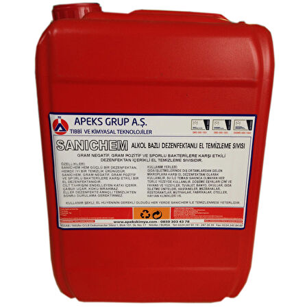 SANICHEM Konsantre Alkol Bazlı El Temizleme Sıvısı - 10 Lt