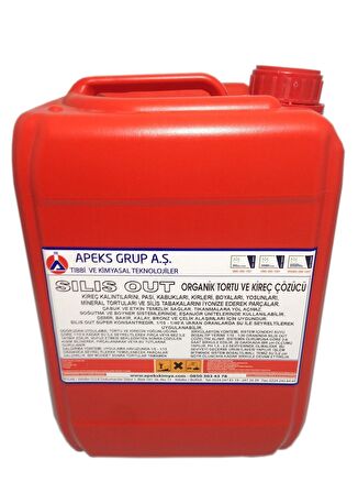 SILIS OUT Organik Tortu ve Kireç Çözücü, Endüstriyel Temizleyici - 10 Kg