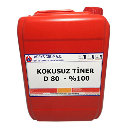 KOKUSUZ TİNER D-80 - %100 - 10 Lt