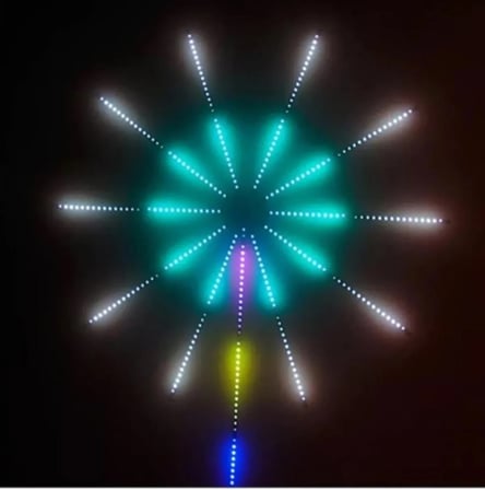 RGB Sese Duyarlı Bluetootlu Ekolayzer USB Girişli Gökkuşağı Led - Kumandalı - Uygulamadan Kontrollü