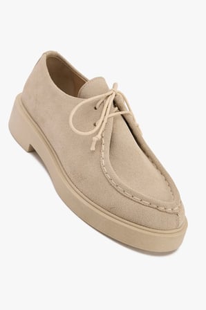 Kadın Deri Günlük Ayakkabı – Bağcıklı Hakiki Süet Loafer