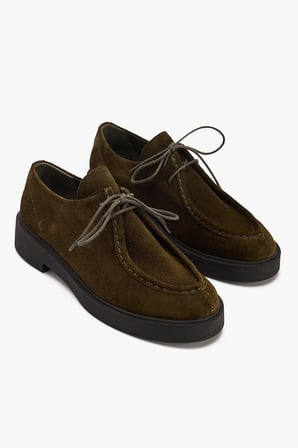 Kadın Deri Günlük Ayakkabı – Bağcıklı Hakiki Süet Loafer