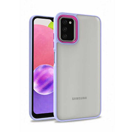 Gpack Samsung Galaxy A03S Flora Sert Silikon Arkası Cam Şeffaf 