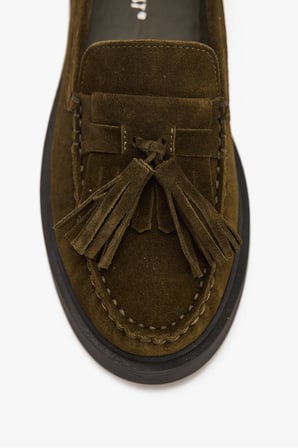 Kadın Hakiki Süet Püsküllü Loafer