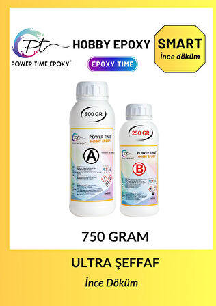 750 gram Hobby Epoxy Smart/ Şeffaf Epoksi Reçine Ince Döküm