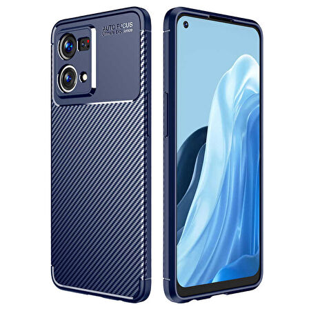 Gpack Oppo Reno 7 Kılıf Negro Karbon Kamera Korumalı Silikon Lüx
