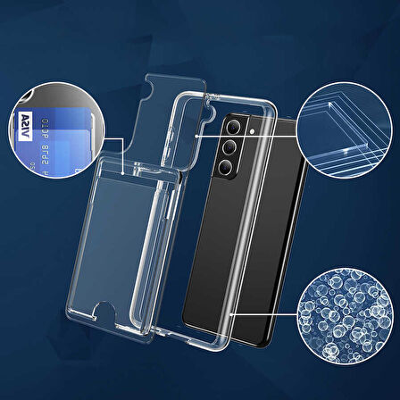 Gpack Samsung Galaxy S22 Plus Kılıf Ensa Lüx Kartlıklı Sert TPU Silikon