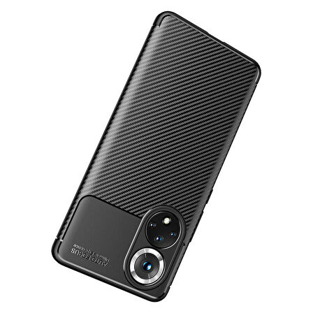 Smcase Huawei Nova 9 Kılıf Negro Karbon Silikon