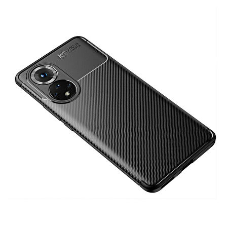 Smcase Huawei Nova 9 Kılıf Negro Karbon Silikon