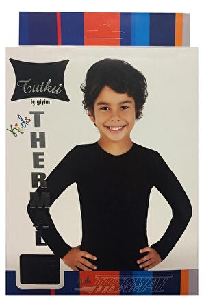 Unisex Çocuk Siyah Termal Alt Üst Takım D135-d136