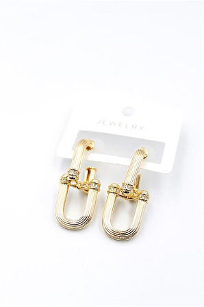 Tf Zincir Küpe - Altın