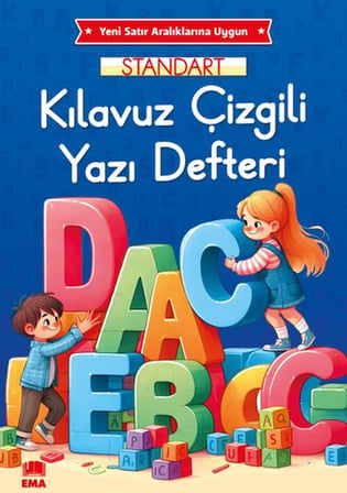 Renkli Standart Çizgili Yazı Defteri A4 Ebat