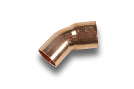 BAKIR 22 MM 45 AÇIK ERKEK DİRSEK 