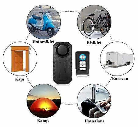 HpyTech Bisiklet Motosiklet Alarm Cihazı Uzaktan Kumandalı Hırsızlık Önleyici Sistem