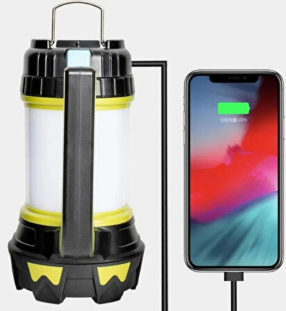 HpyTech Şarjlı LED El Feneri ,5W, 8000 Lümen, 3000mAh Güçlü Işık, Taşınabilir Kamp Feneri
