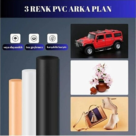 HpyTech 60x60x60 Ürün Fotoğraf Çekim Kabini Seti - LED Işıklı, Fonlu, Taşınabilir Stüdyo Çadır