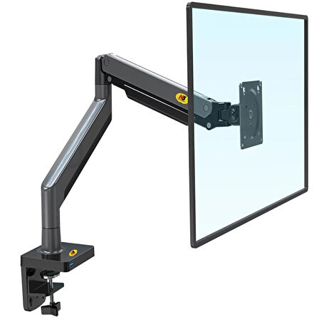 HpyTech Gazlı Yaylı Monitör Kol Standı,North Bayou Ayarlanabilir, Masa Üstü, VESA Uyumlu(22’’ – 40’’)