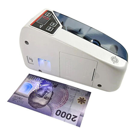 HpyTech Mini Taşınabilir Para Sayma Makinesi | UV Işık, Pil ile Çalışan Fatura ve Banknot Sayacı