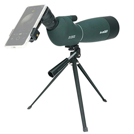 HpyTech SVBONY SV28 75x70mm Monoküler Teleskop  Kuş Gözlem Dürbünü  Telefon Uyumlu, Su Geçirmez Spotting Scope