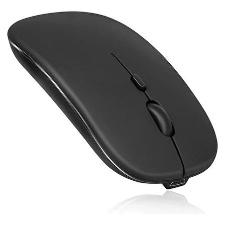 HpyTech Sessiz Bluetooth Kablosuz Mouse  Çift Modlu – Şarjlı – Ofis & Laptop Uyumlu