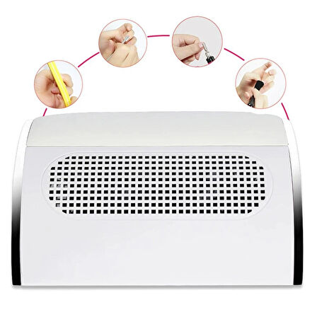 HpyTech  Tırnak Toz Toplayıcı 3 Fanlı Tırnak Tozu Vakum Cihazı (Salon Ve Ev İçin)
