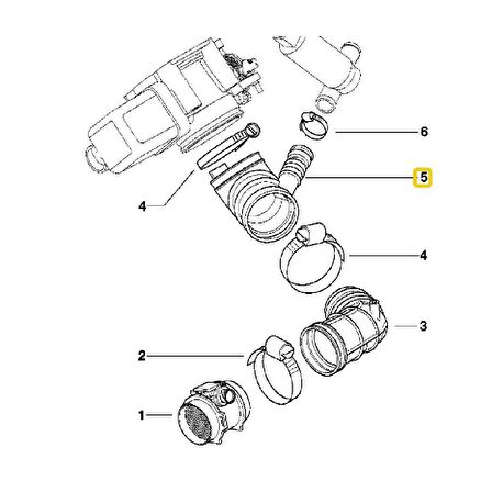 BMW E38 E39 E46 M52 M54 MOTOR HAVA AKIŞ KÖRÜĞÜ 13541435627