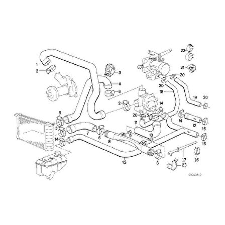 BMW E30 E34 VE Z1 M20 MOTOR SU HORTUMU 13541719966