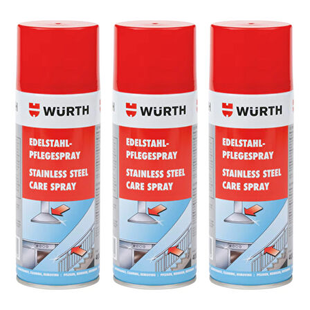 WÜRTH PASLANMAZ ÇELİK BAKIM SPREYİ 400 ML 3 ADET