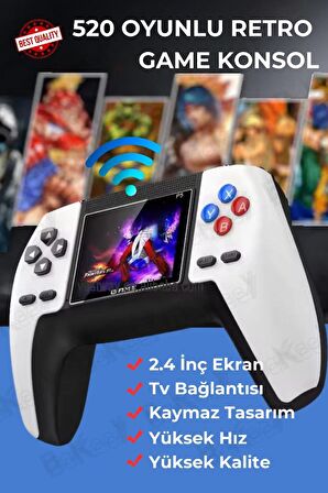  Bakeey P5 Taşınabilir 520 Oyunlu Kablosuz Oyun Konsolu Atari Oyun Konsolu Game Stick Retro Konsol