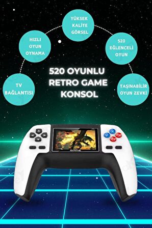  Bakeey P5 Taşınabilir 520 Oyunlu Kablosuz Oyun Konsolu Atari Oyun Konsolu Game Stick Retro Konsol