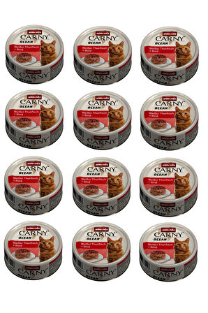 Animonda Carny Ocean Ton ve Sığır Etli Kedi Konserve 80 Gr. X 12 Adet