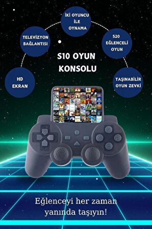 Bakeey Taşınabilir 520 Oyunlu Kablosuz Oyun Konsolu Atari Oyun Konsolu Game Stick Retro Konsol