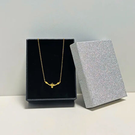 Uretti - BURCU 7427 Aslan Burcu Gümüş Kolye - Gold