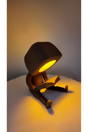 3D Home Aksesuar Dekoratif Işıklı Sevimli Kitap Okuyan Biblo Led Tealight Gece Lambası